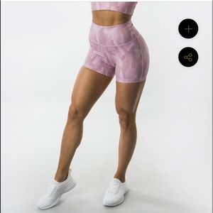 Buff Bunny Pink Mauve Camo Workout Shorts